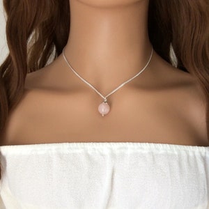 Handmade Rose Quartz Pendant Necklace - Ideal Gift for Her