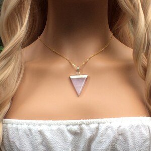 Rose Quartz necklace - gift for wife