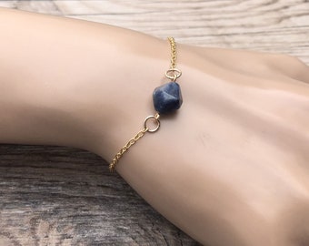 Minimalist Blue Sodalite Gemstone bracelet - Perfect Gift for Her