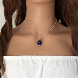 Handmade Lapis Lazuli Pendant Necklace - Unique Gift for Her