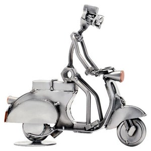 Screw man man on scooter or Vespa