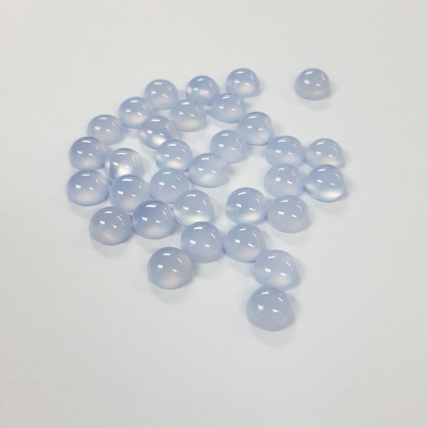 Round Cabochon Blue Chalcedony, 7MM, 8MM, 9MM, 10MM, 11MM, 12MM, 15MM , Blue Chalcedony Cabochon, Chalcedony Cabochon, Chalcedony Round Cab