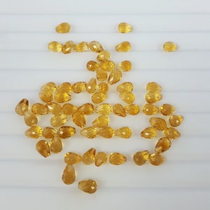 Tear Drop 10X7mm to 5x3mm Natural Citrine ,  Citrine Smooth Drop, Citrine Drop, Orange Drop, Golden Quartz Drop , Citrine Faceted Drop