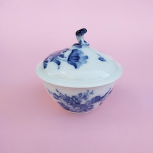 Royal Copenhagen Porcelain Sugar Bowl Blue Flowers