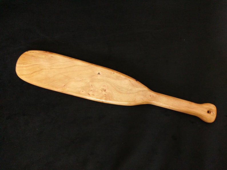 Cherry Beaver Tail Spanking Paddle Large BDSM Discipline Wooden Paddle Spanking Toy Punishment Paddle image 2