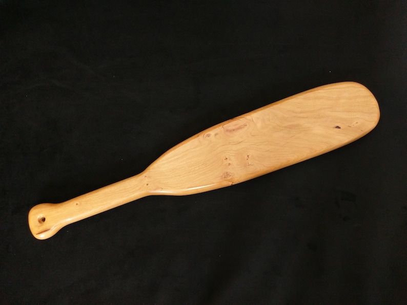 Cherry Beaver Tail Spanking Paddle Large BDSM Discipline Wooden Paddle Spanking Toy Punishment Paddle image 1