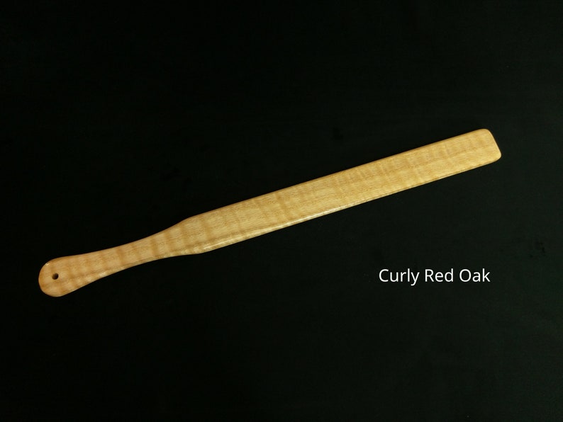 Ruler Paint Stick Style Spanking Paddle Stingy BDSM Toy Exotic Wooden Paddlemature Curly Red Oak