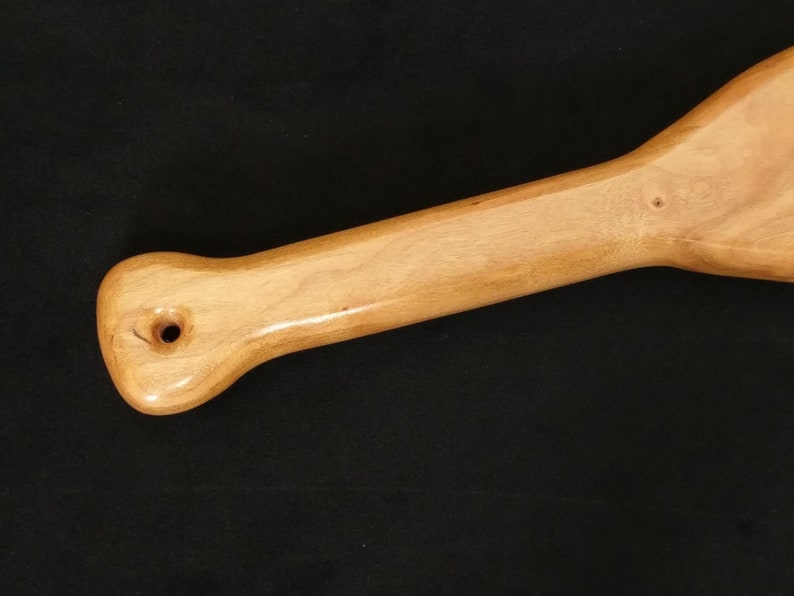 Cherry Beaver Tail Spanking Paddle Large BDSM Discipline Wooden Paddle Spanking Toy Punishment Paddle image 8