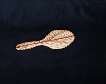 Zebra Feather Sweet Spot Spanking Paddle | BDSM Discipline Exotic Wooden Paddle | Spanking Toy Punishment Paddle | Over the Knee