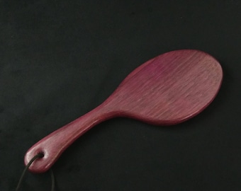Purpleheart HairBrush Style Spanking Paddle | Over The Knee Wooden Paddle | Hair brush OTK Paddle