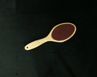 Maple and Leather Spanking Paddle | BDSM Discipline Exotic Wooden Paddle | Spanking Toy Punishment Paddle | Over the Knee