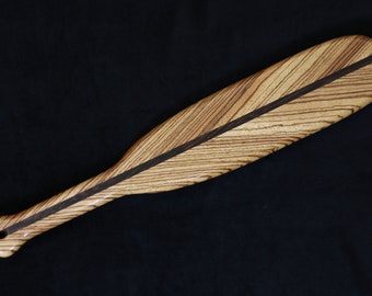 Zebrawood Spanking Paddle | Large  BDSM Discipline Exotic Wooden Paddle | Spanking Toy Punishment Paddle