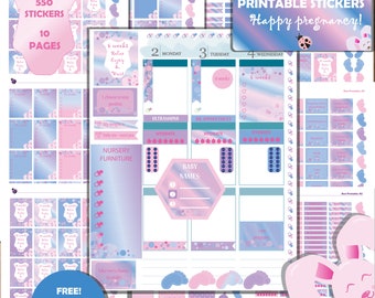 Pregnancy Planner Stickers Printable Milestones Planner