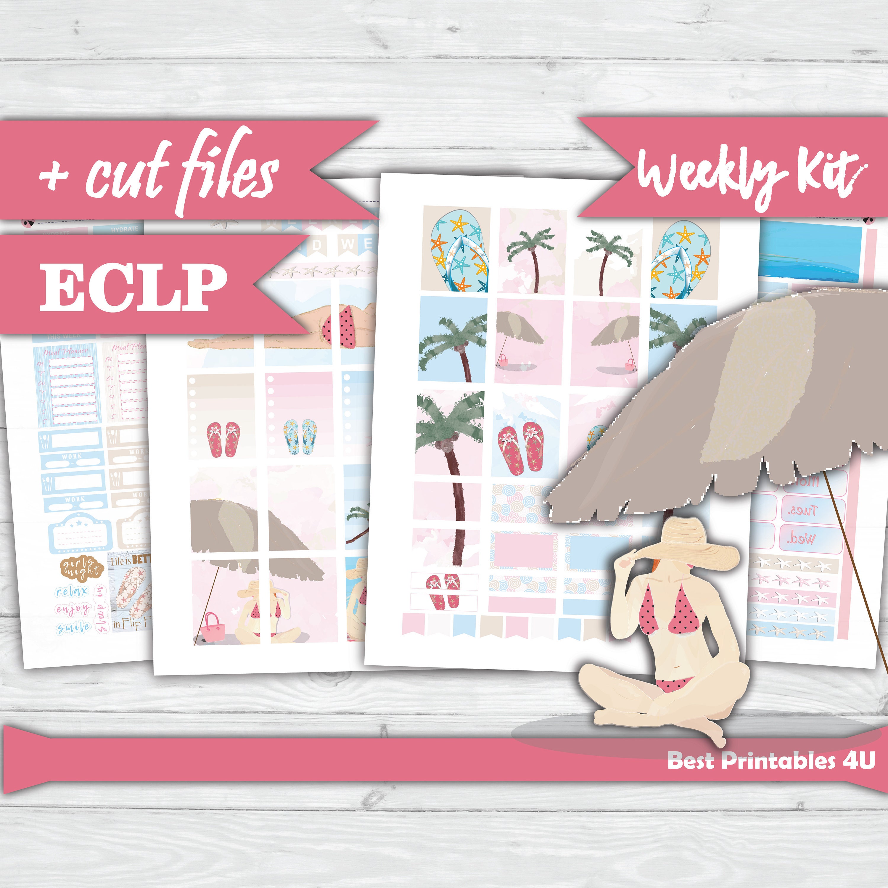 Weekly Planner Stickers/Erin Condren Weekly Kit Vertical Etsy