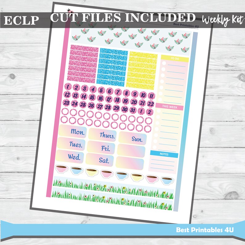 Weekly Planner Stickers Erin Condren Weekly Kit Vertical Etsy