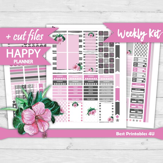 Happy Planner Weekly Planner Stickers Printable Planner Etsy