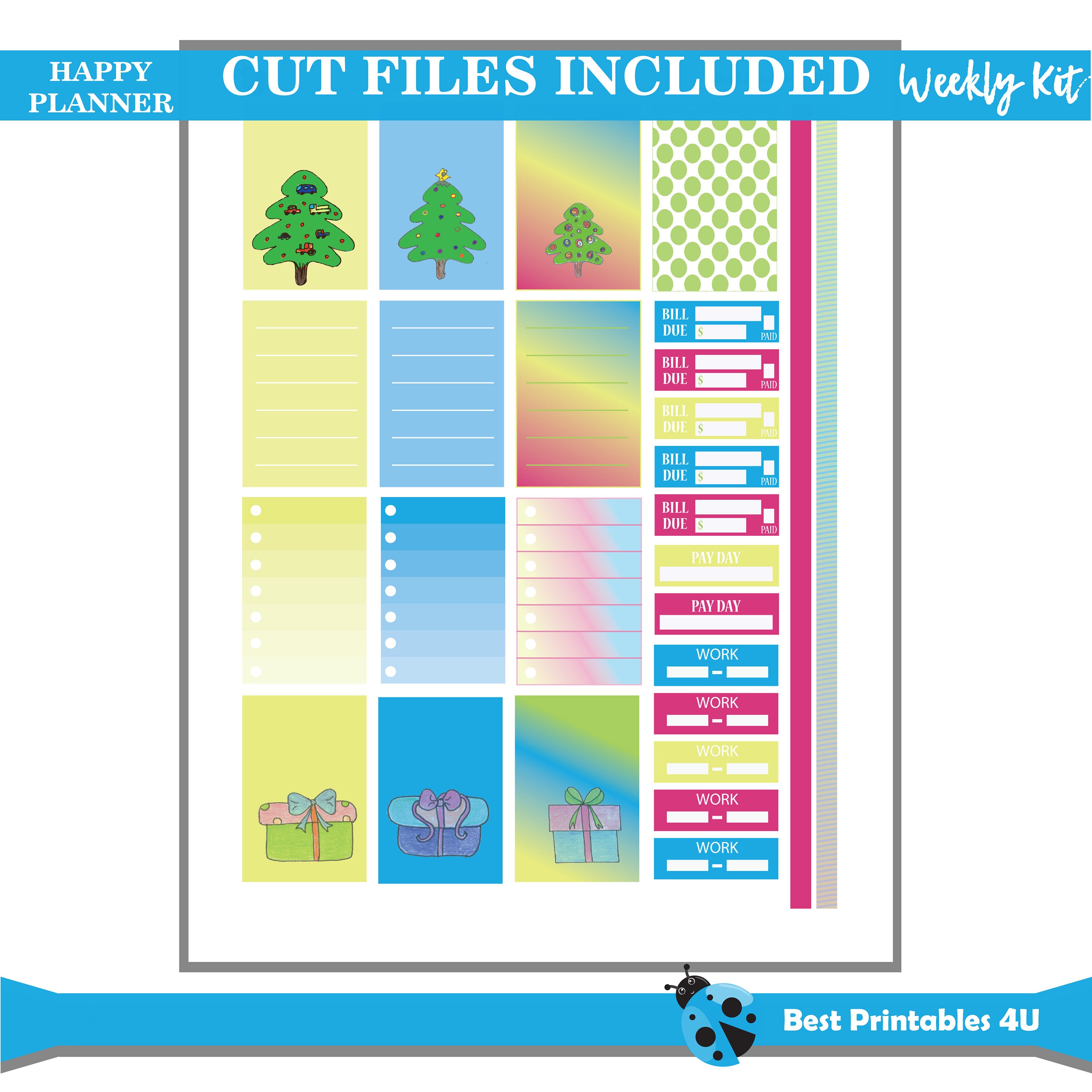 Winter Weekly Planner Kit Classic Happy Planner Stickers - Etsy