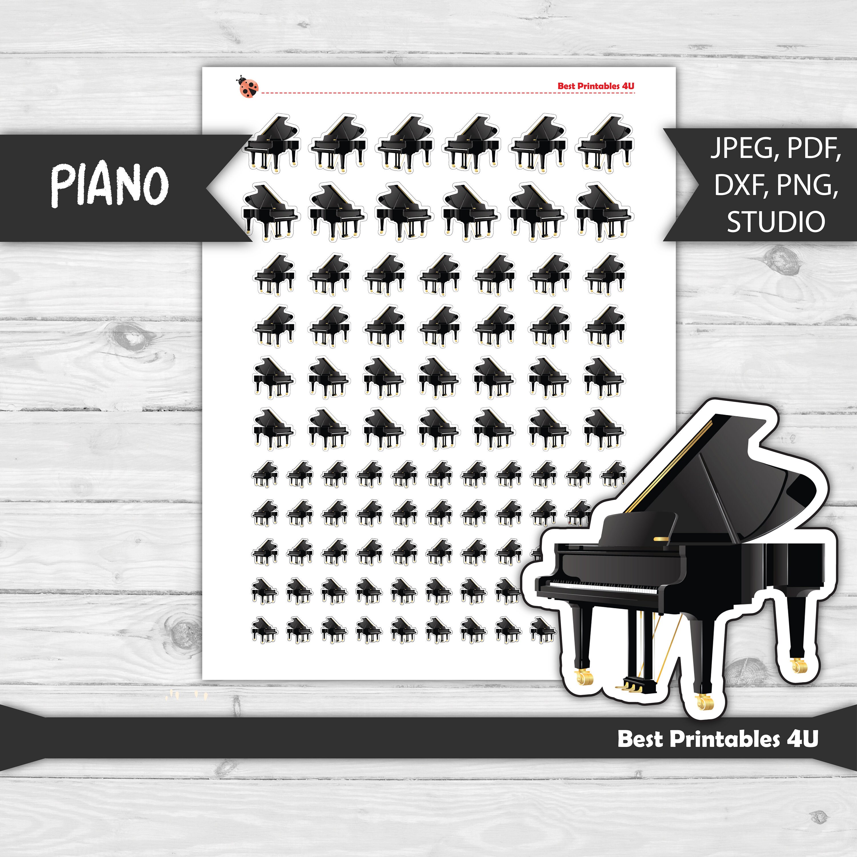 piano stickers piano planner stickers piano lesson planner etsy singapore