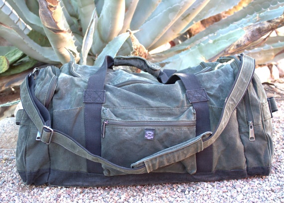 men's waxed canvas duffle bag