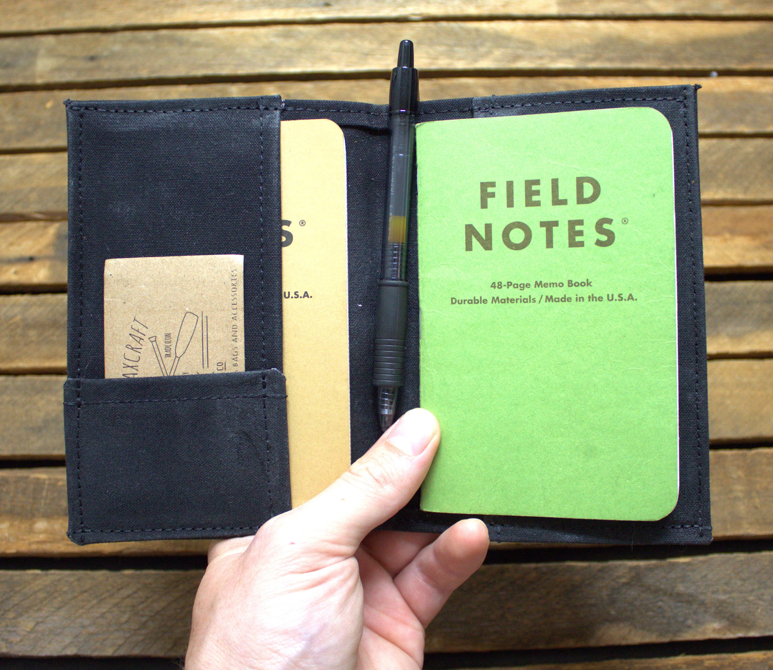 Waxed Canvas Field Notes Cover Field Notes Wallet Field Etsy