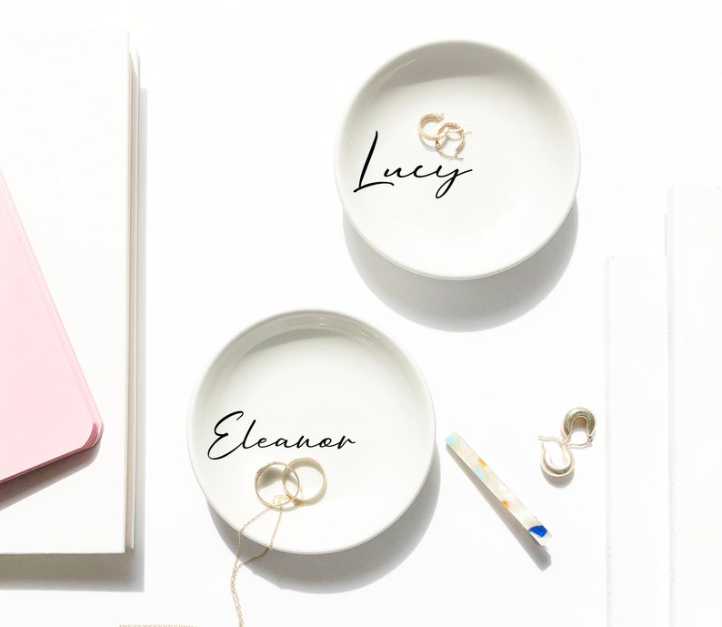 jewellery dish, ring dish, gifts for her, bridesmaid gift, best friend gift Personalised ring dish