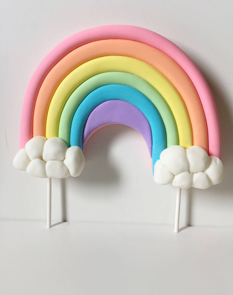 unicorn party, unicorn cake topper, rainbow, fondant, cake topper, rainbow cake topper, unicorn birthday, fondant toppers, customizable image 2