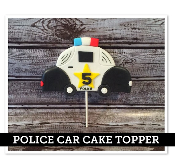 Police Cake Topper Gateau Personnalise Gateau Fondant Cop Etsy