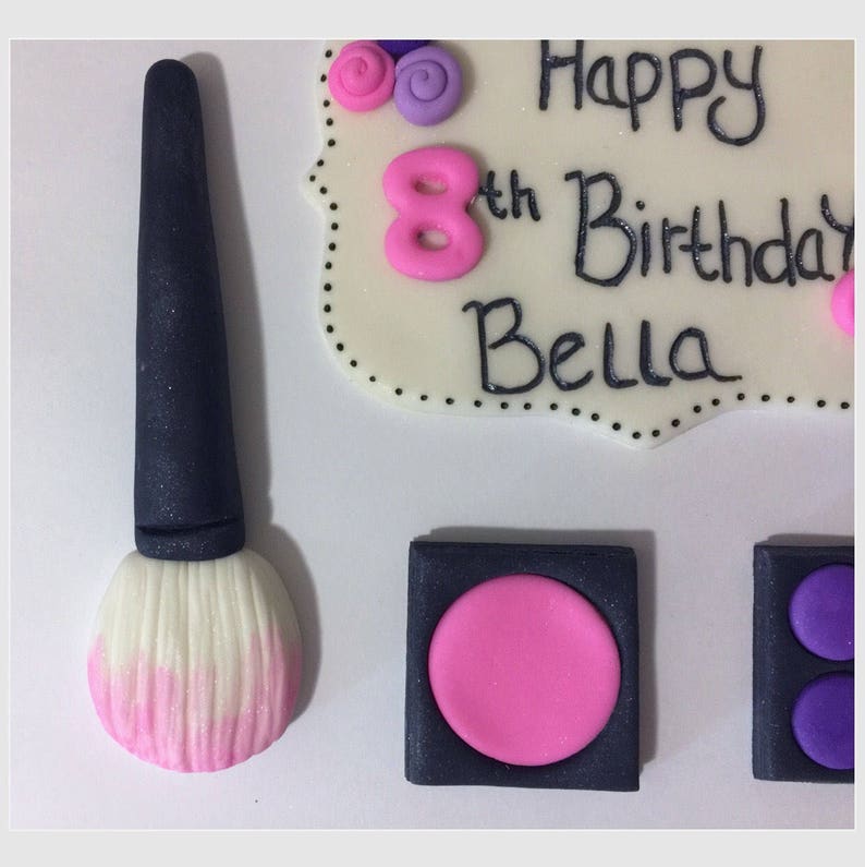 Makeup Cake Topper Fondant Cake Topper Birthday Cake Etsy