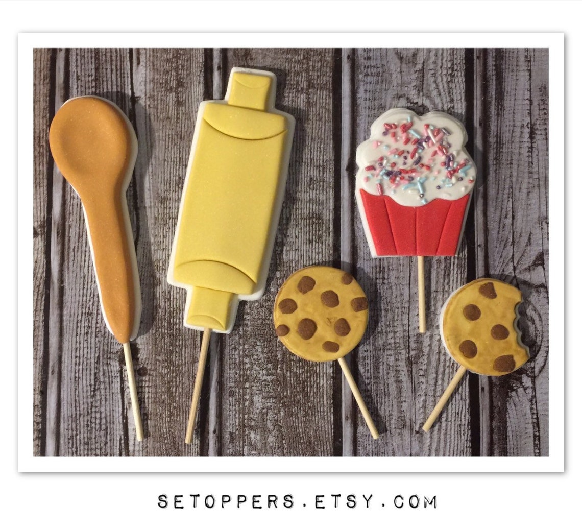 Baking Cake Topper Cupcake Cookie Cake Topper Cupcake Etsy