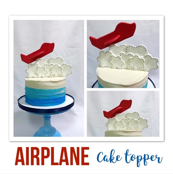 Premier Anniversaire De Gateau Avion Avion Fondant Gateau Etsy