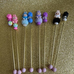 Smiling Monster Amigurumi sticks, Mini Grammy sticks, sewing stick, tool for crocheting plushies