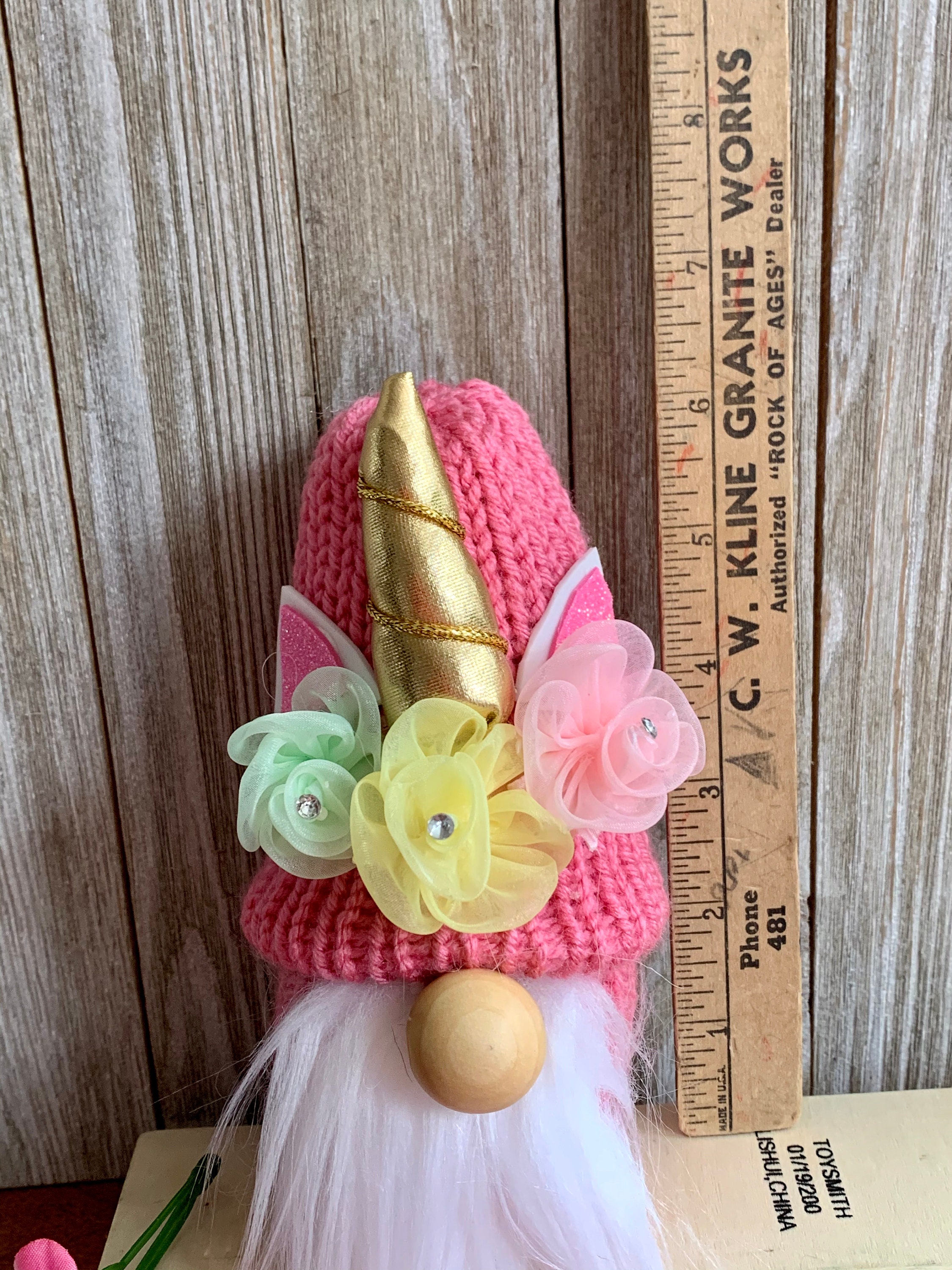 Unicorn gnome Spring gnome Easter gift Unicorn decor tired Etsy
