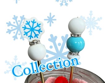 Mini Grammy Sticks Winter Collection snow flack  snowman, polar bear,