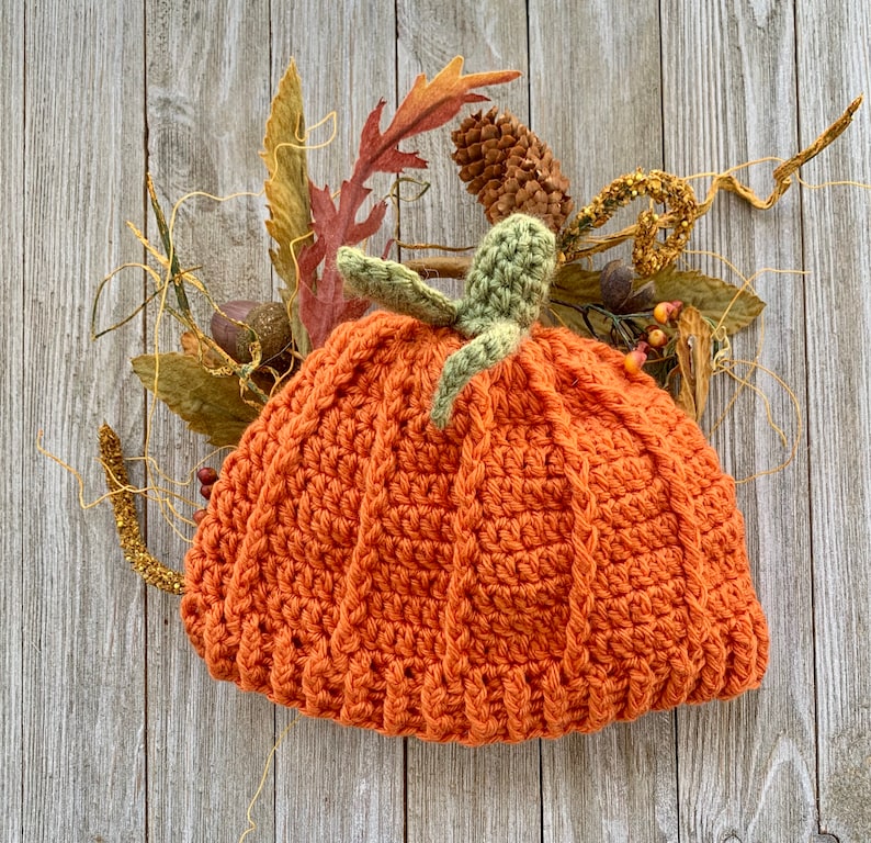Pumpkin Hat Knit Pumpkin Hat Baby Pumpkin Hat Crochet Etsy