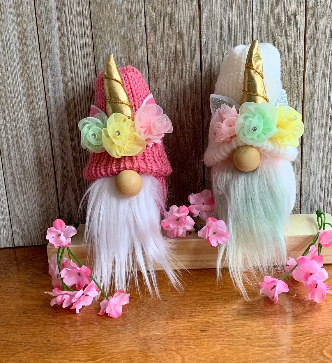 Unicorn gnome Spring gnome Easter gift Unicorn decor tired Etsy