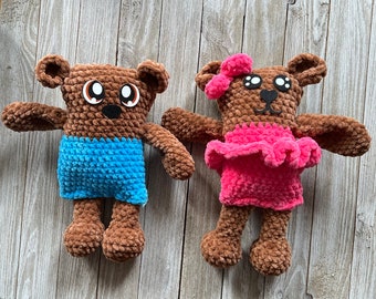 Low sew bear crochet pattern/PDF crochet pattern/crochet plushie pattern