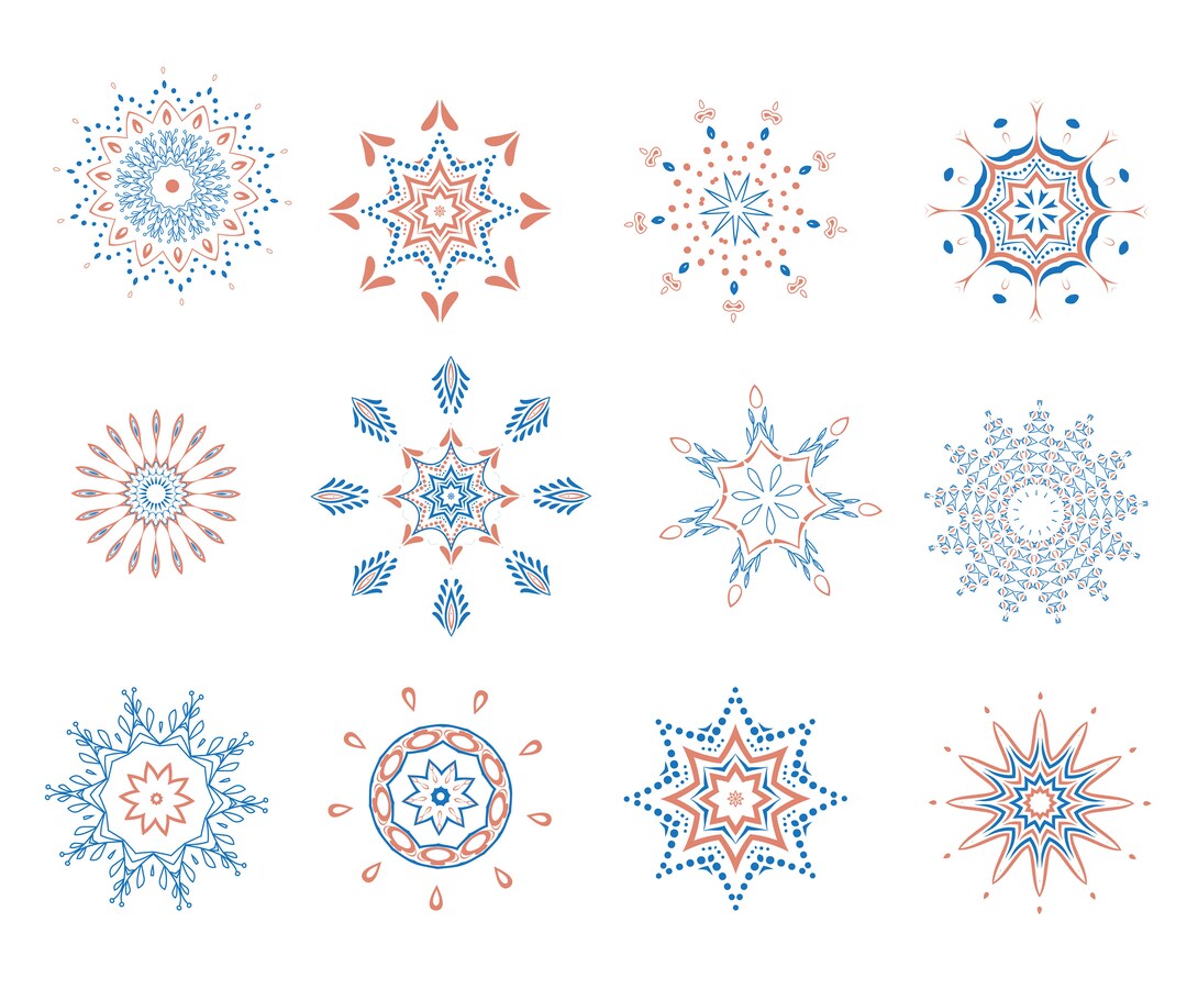 Digital Snowflake Clipart, Holiday, Winter Snow Flake Clip Art ...