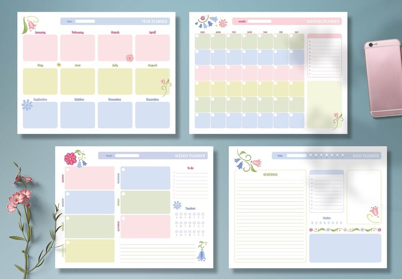 Cute Planner Printable PDF Pages | Etsy