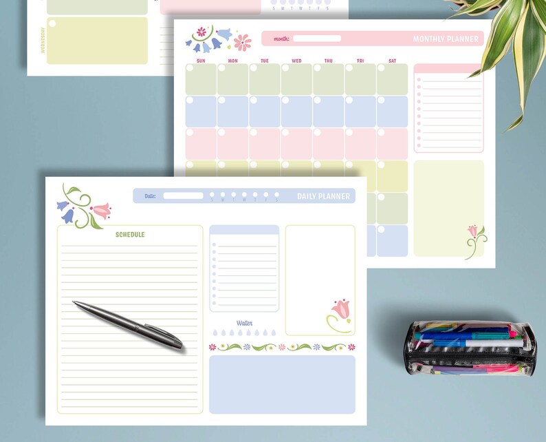 Cute Planner Printable PDF Pages | Etsy