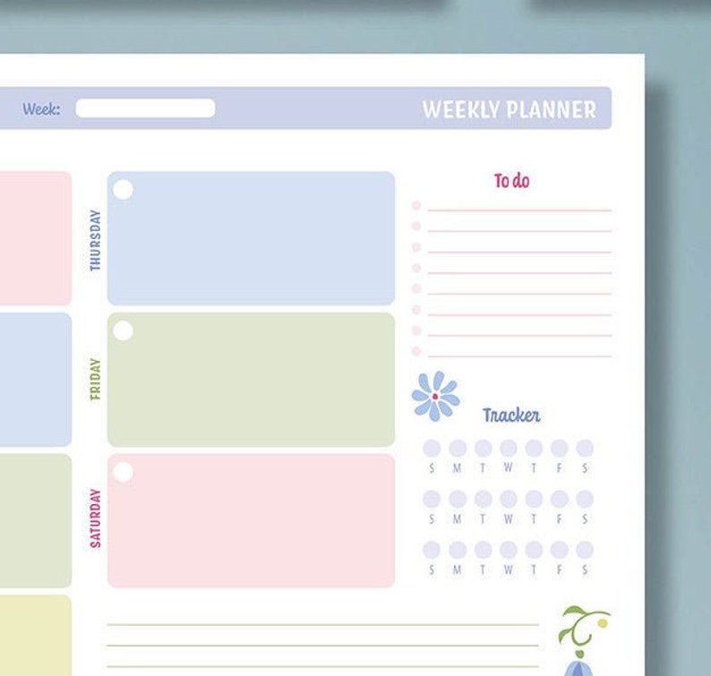 Cute Planner Printable PDF Pages | Etsy