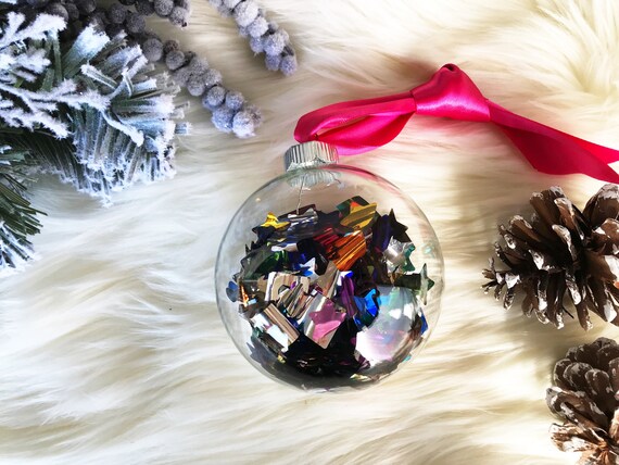 Christmas Ornaments Glitter Ornament Confetti Christmas | Etsy