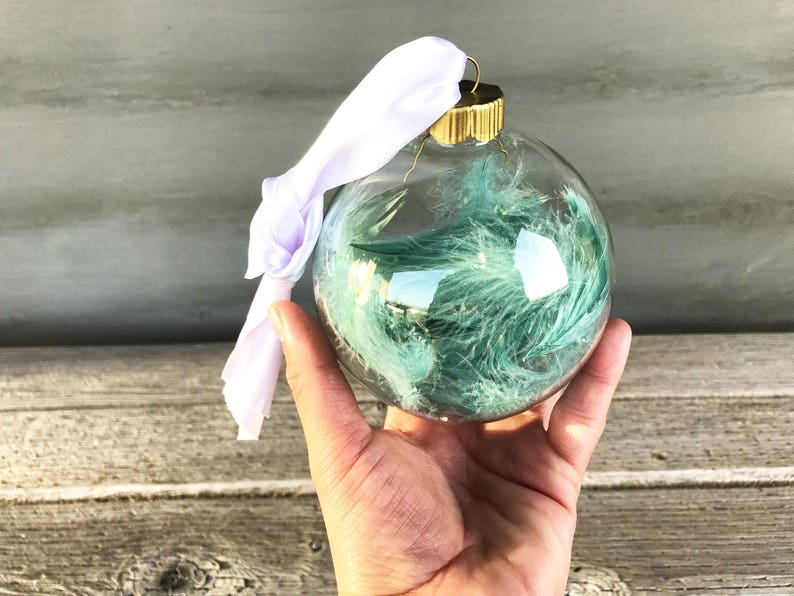 Mint Green Ornament Boho Holiday Ornaments Feather Ornament Etsy