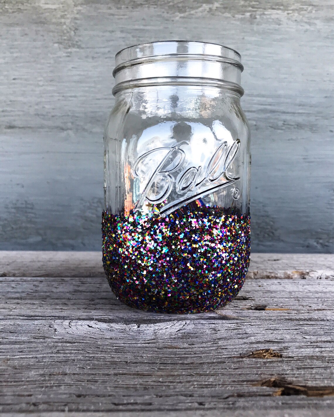 Glitter Mason Jar Glitter Dipped Jar Bachelorette Party New Etsy