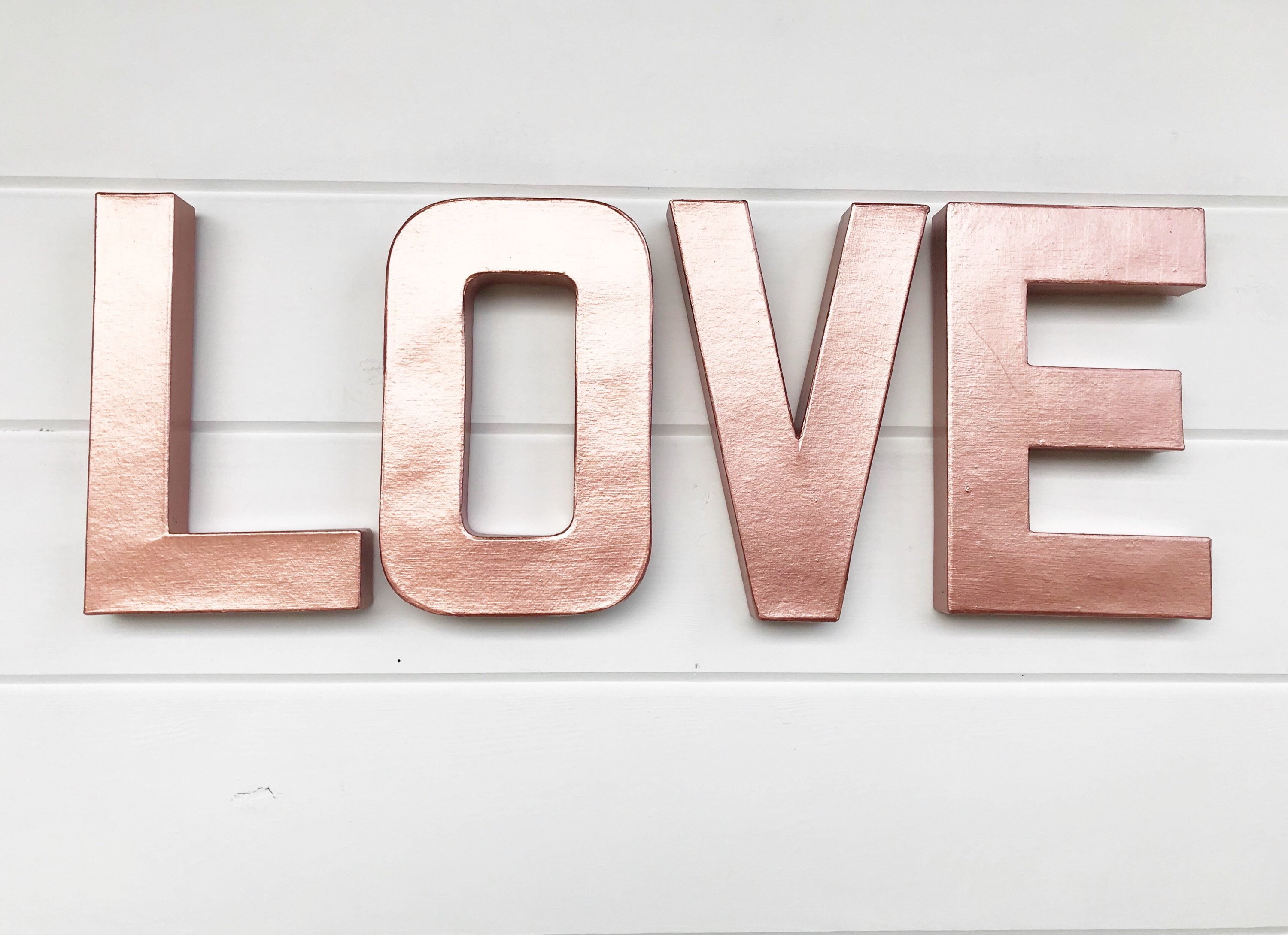 Rose Gold Love Sign Gold Love Letter Rose Gold Sign Love Etsy