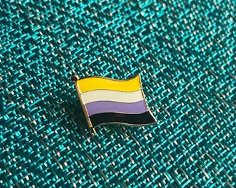 Custom Non-Binary pride flag pin!