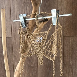 Nudistbikini Present till fru Sexig bikini Virkad bikini Genomskinlig underkläder Öppen bikini Minibikini Grenlös bikini Röd baddräkt bild 7
