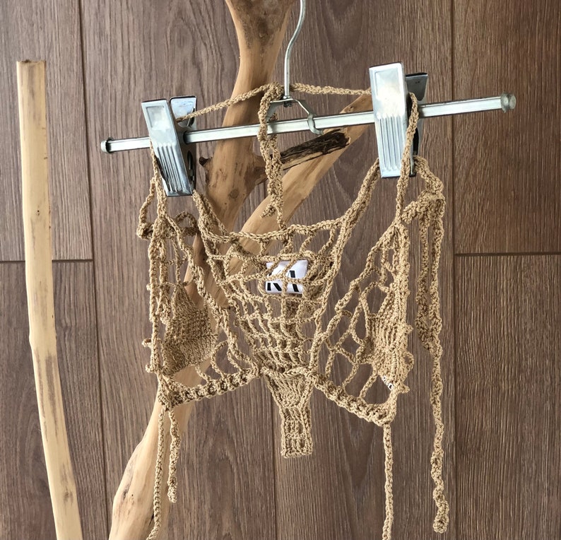 Nudistbikini Present till fru Sexig bikini Virkad bikini Genomskinlig underkläder Öppen bikini Minibikini Grenlös bikini Röd baddräkt bild 7