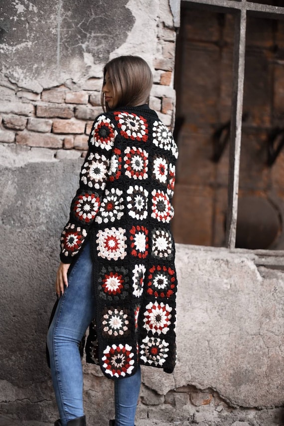 crochet patchwork jacket