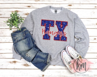 Texas Rangers Sweatshirt: TX Baseball Graphic Tee