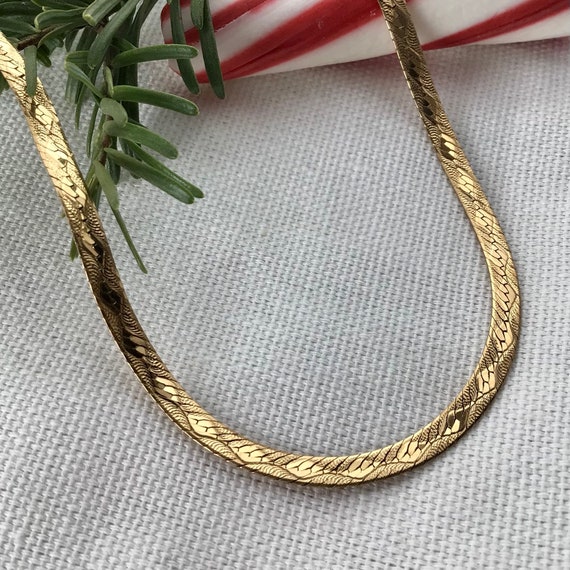 14 Karat Yellow Gold Herringbone Chain 